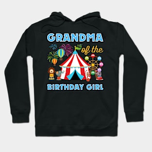 grandma of The Birthday Girls Family Circus Lover B-day Gift For Girls Women Kids Hoodie